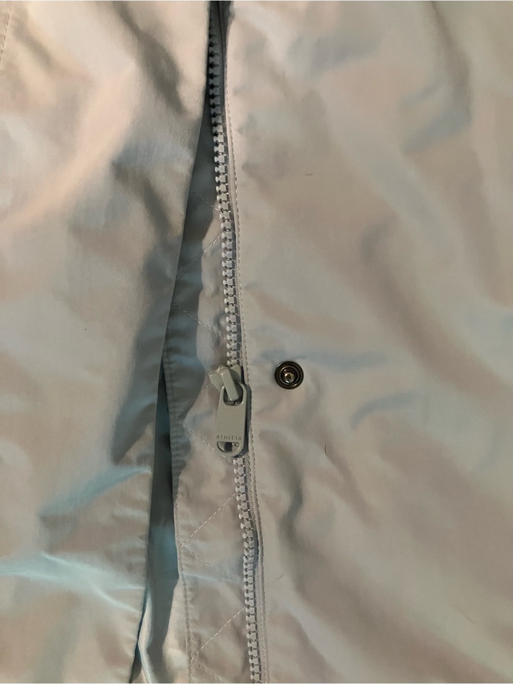 Athleta Light Blue Hooded Rain Jacket / Parka – Size Medium EUC - Picture 5 of 6
